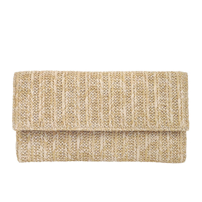 Natural Straw Flat Clutch