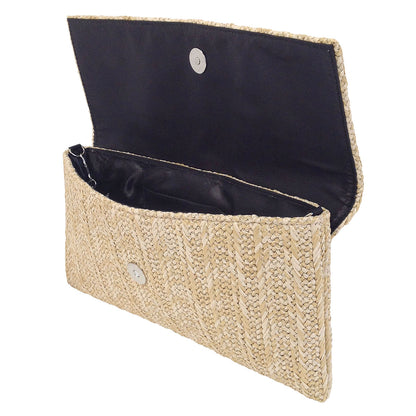 Natural Straw Flat Clutch