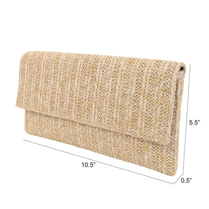 Natural Straw Flat Clutch