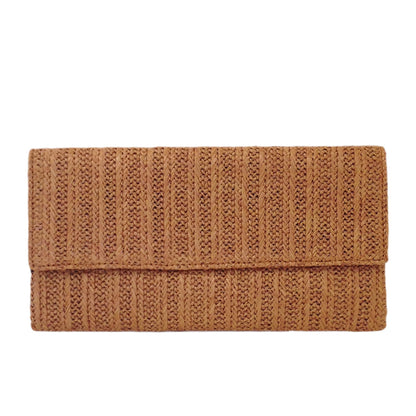 Natural Straw Flat Clutch