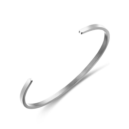 JNB/3001/ Plain Stainless Steel Cuff Bracelet for Personalized Gift