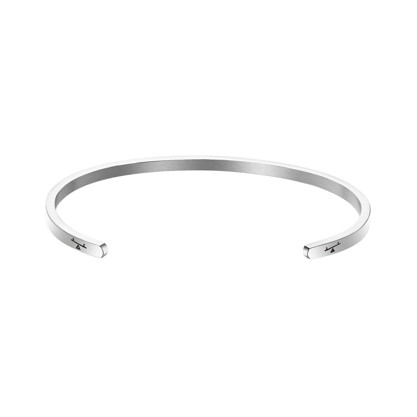 JNB/3006/Inspirational Engraved Stainless Steel Cuff Bracelet Personalized Gift