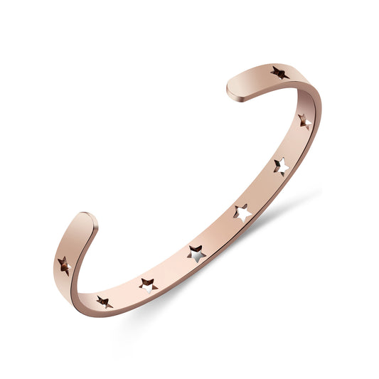 JNB/3024/ Stainless Steel Star Cuff Bracelet for Personalized Gift