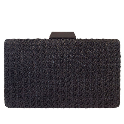 Natural Straw Box Clutch