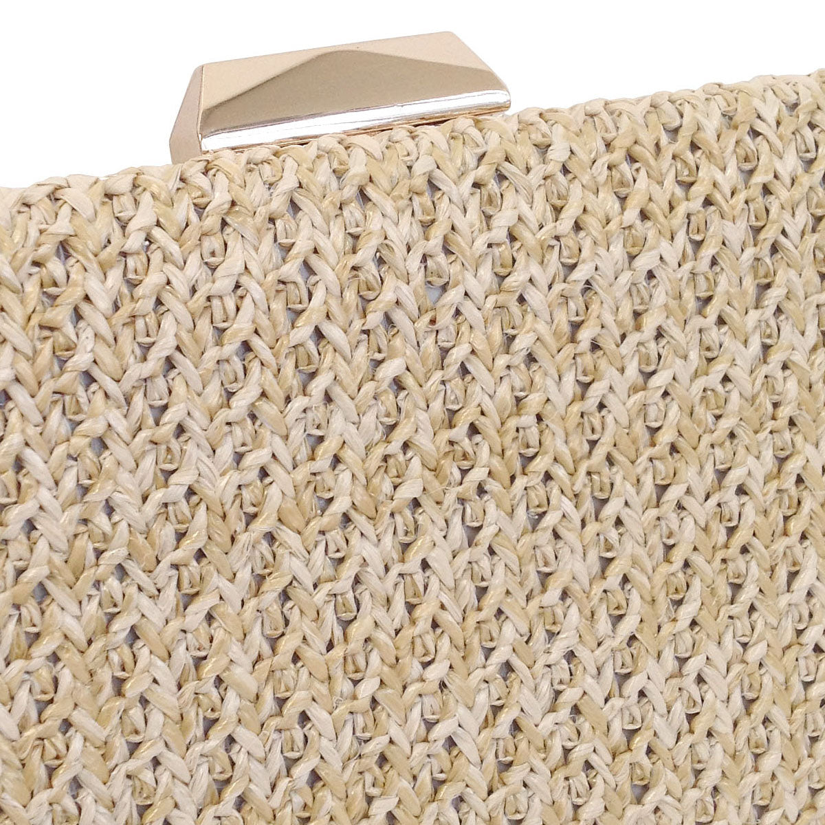 Natural Straw Box Clutch