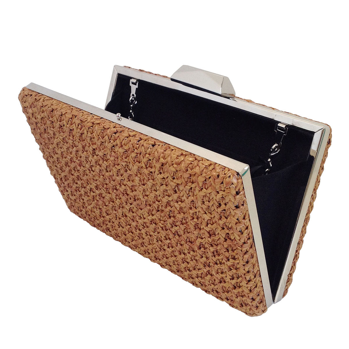 Natural Straw Box Clutch