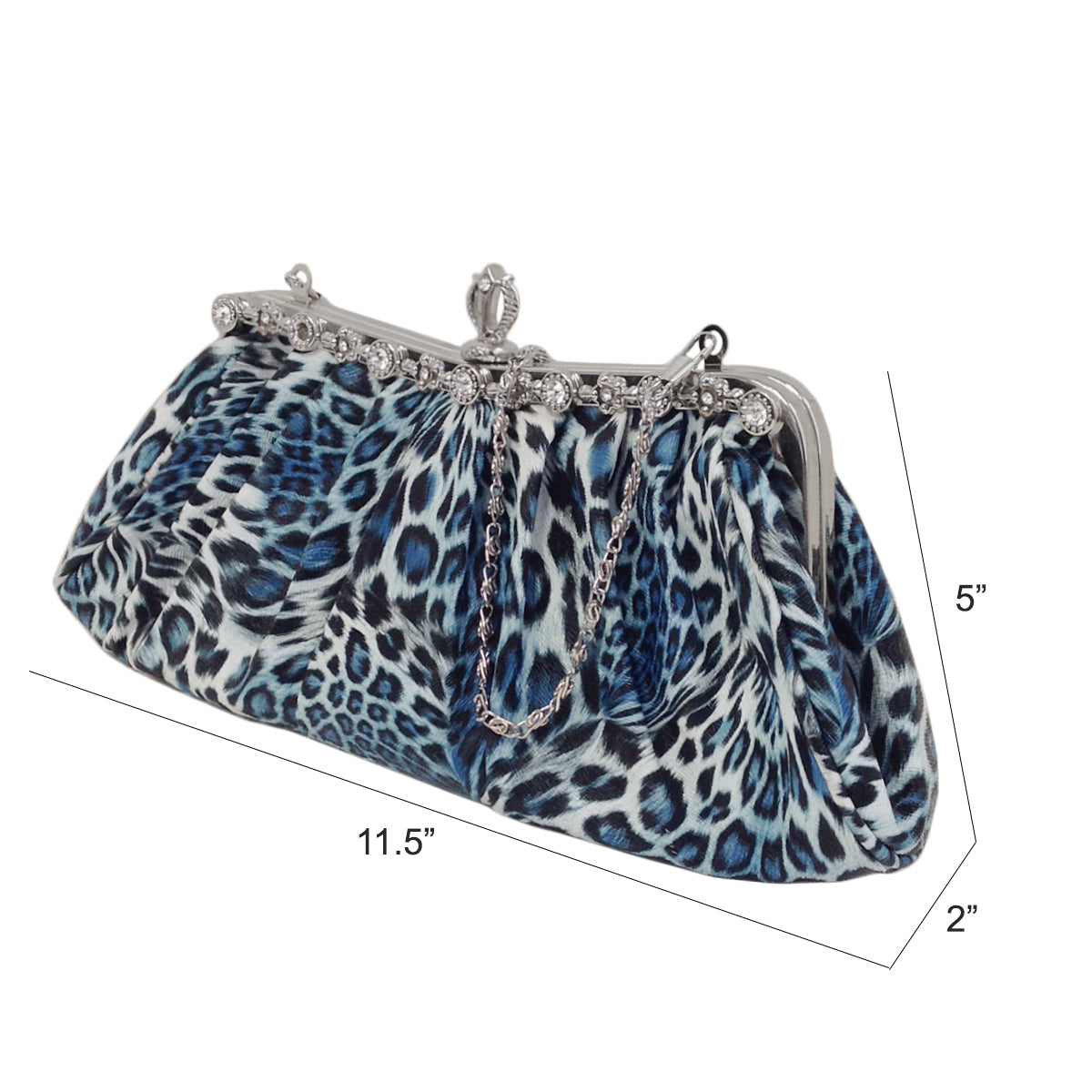 Synthetic Leather Leopard Print Clutch