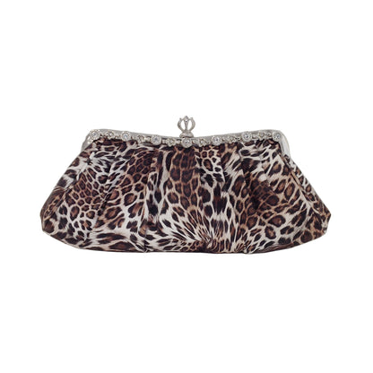 Synthetic Leather Leopard Print Clutch