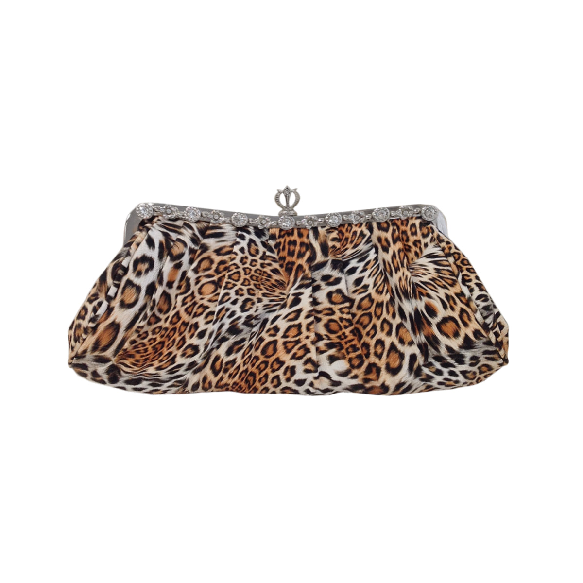 Synthetic Leather Leopard Print Clutch