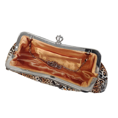 Synthetic Leather Leopard Print Clutch