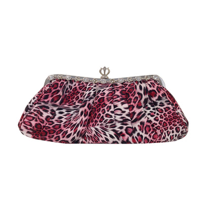 Synthetic Leather Leopard Print Clutch