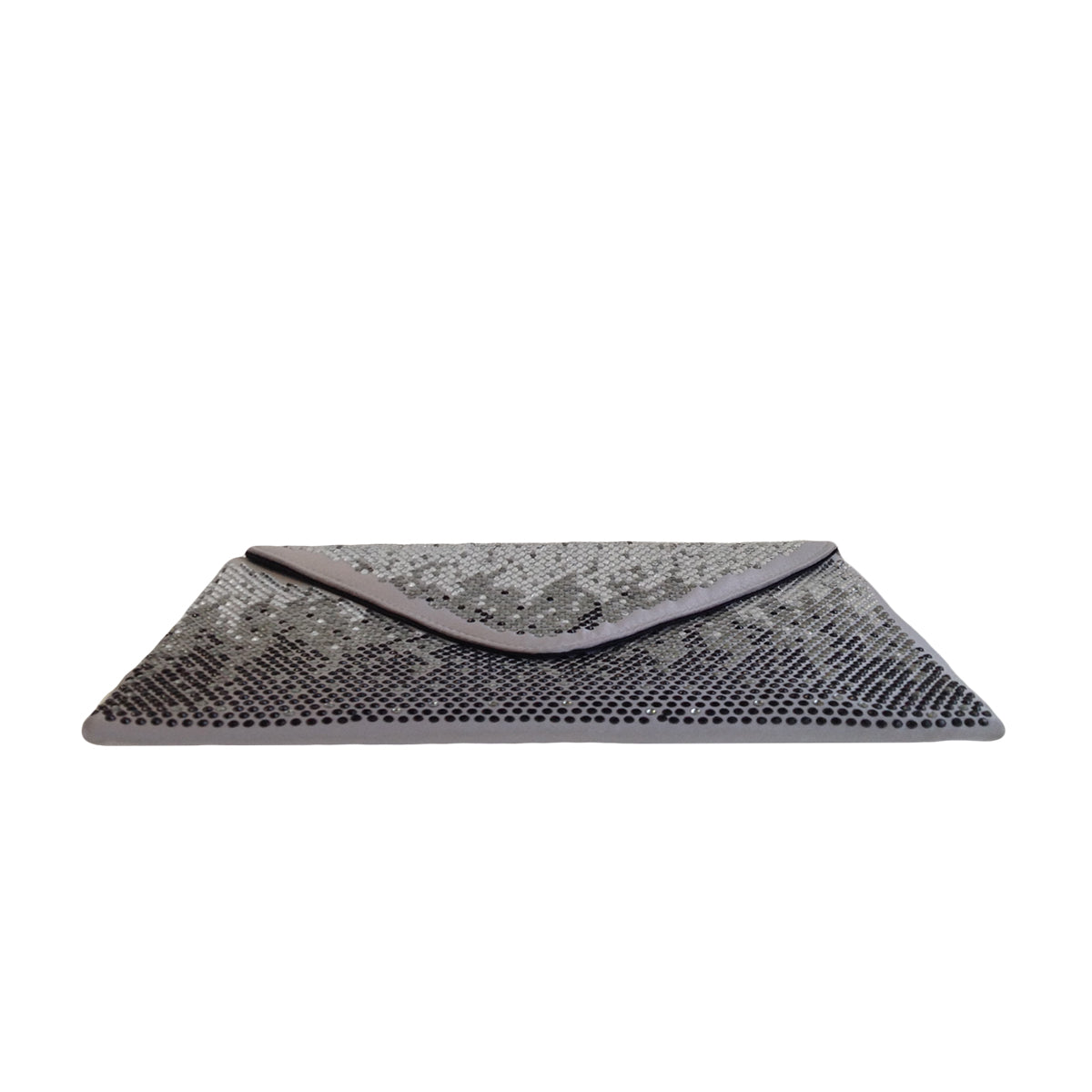 Stone Accent Fabric Envelope Clutch