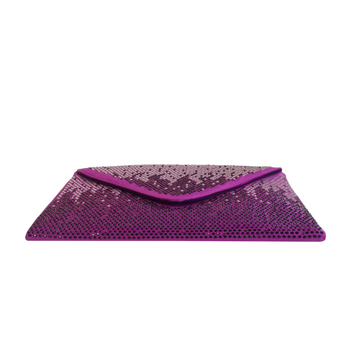 Stone Accent Fabric Envelope Clutch