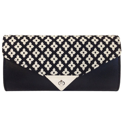 Women's Woven Flap Clutch Purse