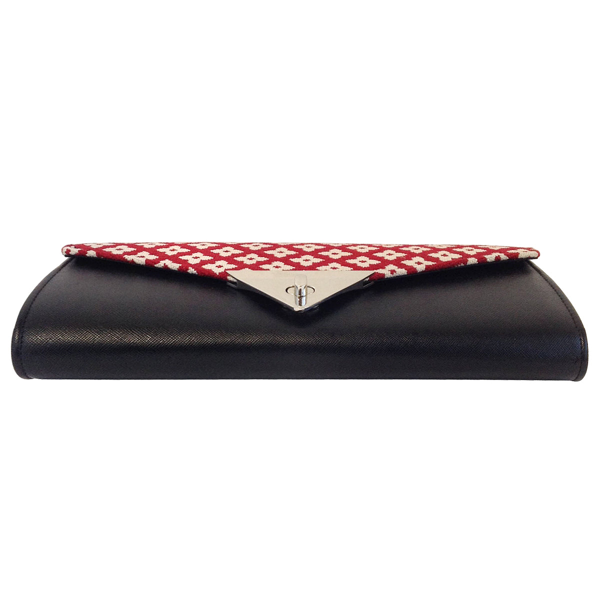 Women's Woven Flap Clutch Purse