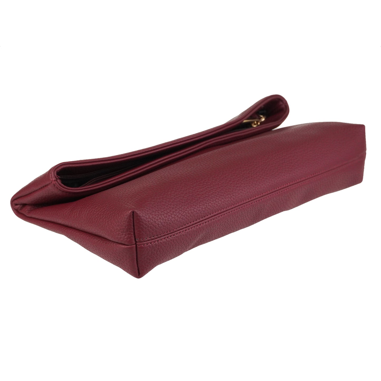 Faux Leather Oversize Foldover Clutch