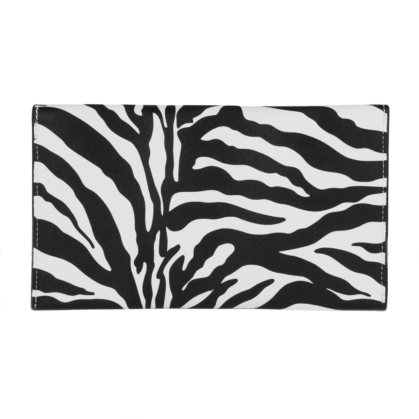 Synthetic Leather Zebra Print Envelope Clutch