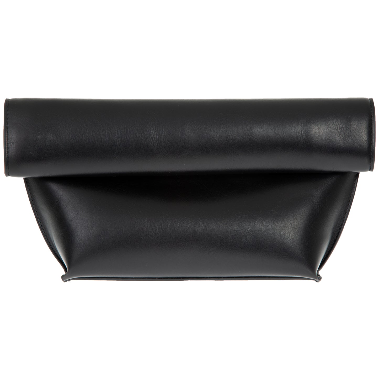 Faux Leather Oversize Foldover Clutch