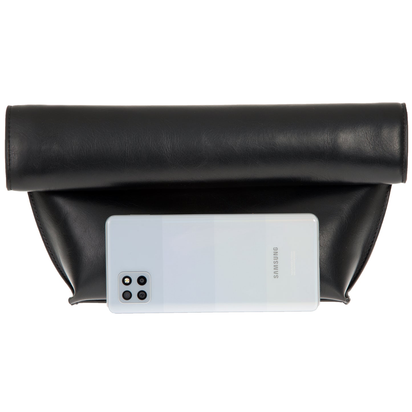 Faux Leather Oversize Foldover Clutch