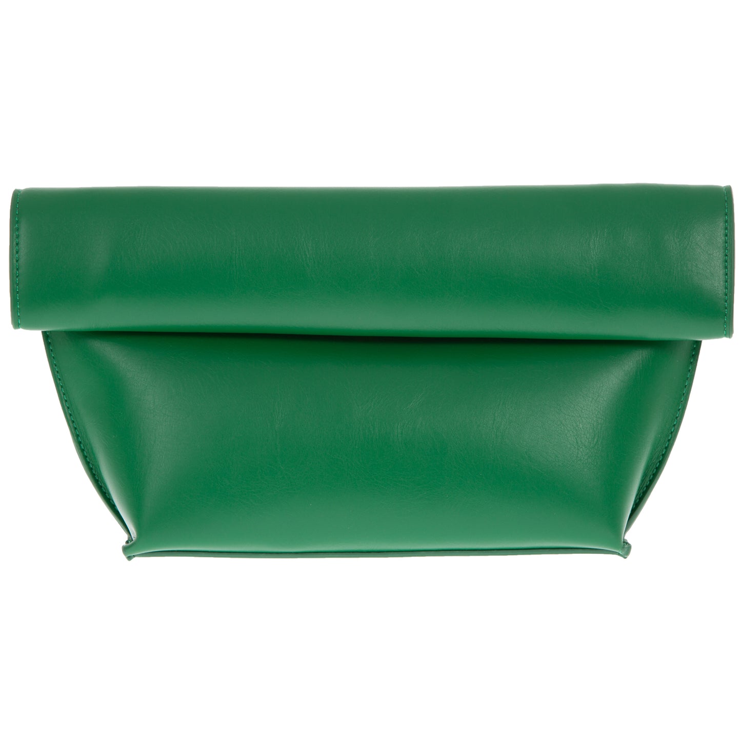 Faux Leather Oversize Foldover Clutch