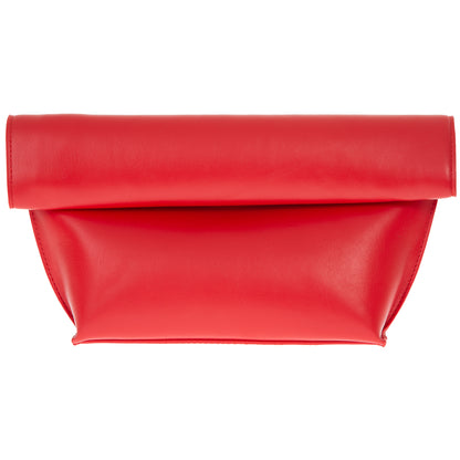 Faux Leather Oversize Foldover Clutch