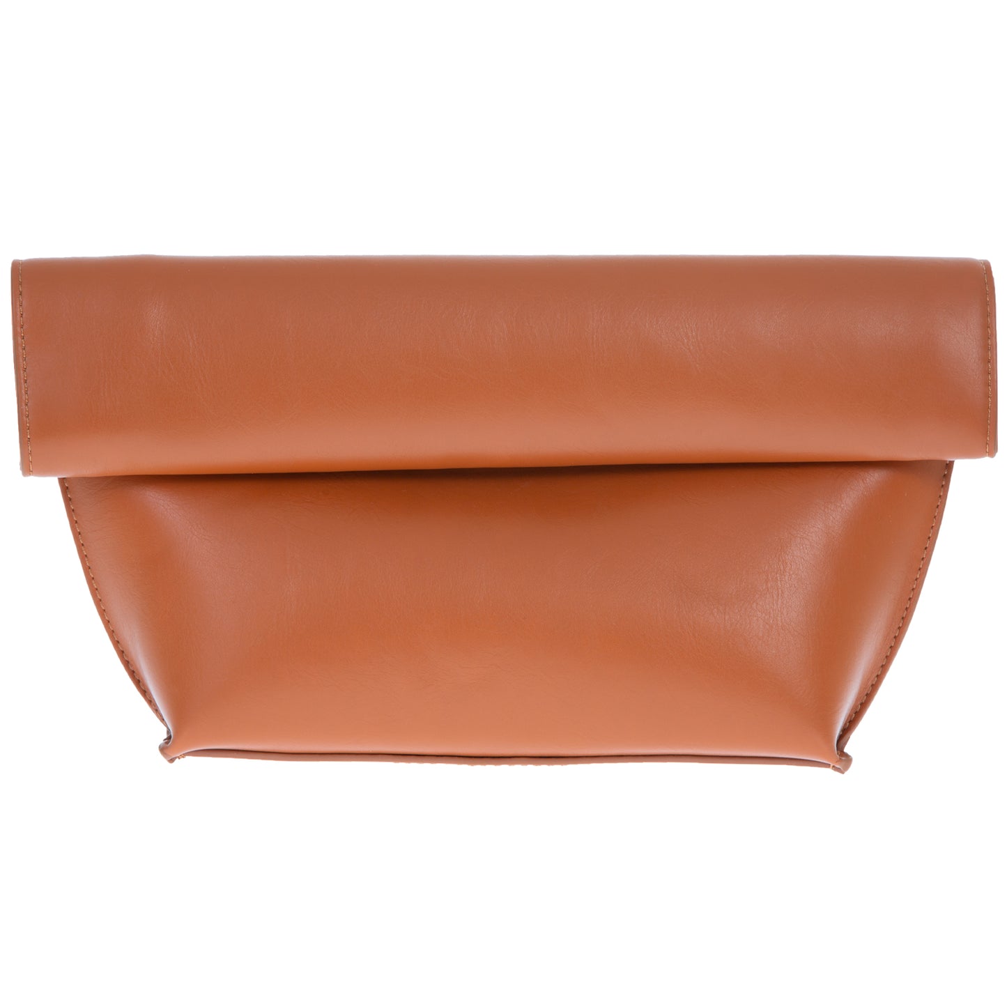 Faux Leather Oversize Foldover Clutch