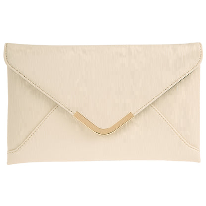 Faux Leather Envelope Clutch Purse