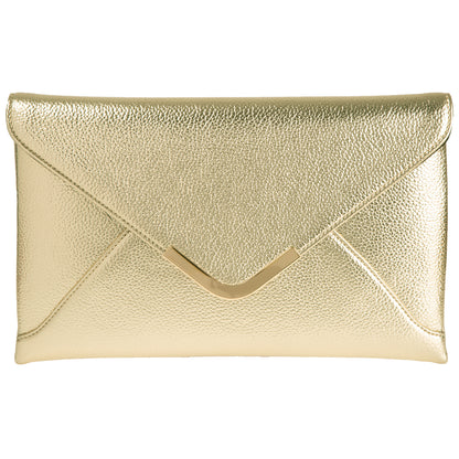 Faux Leather Envelope Clutch Purse