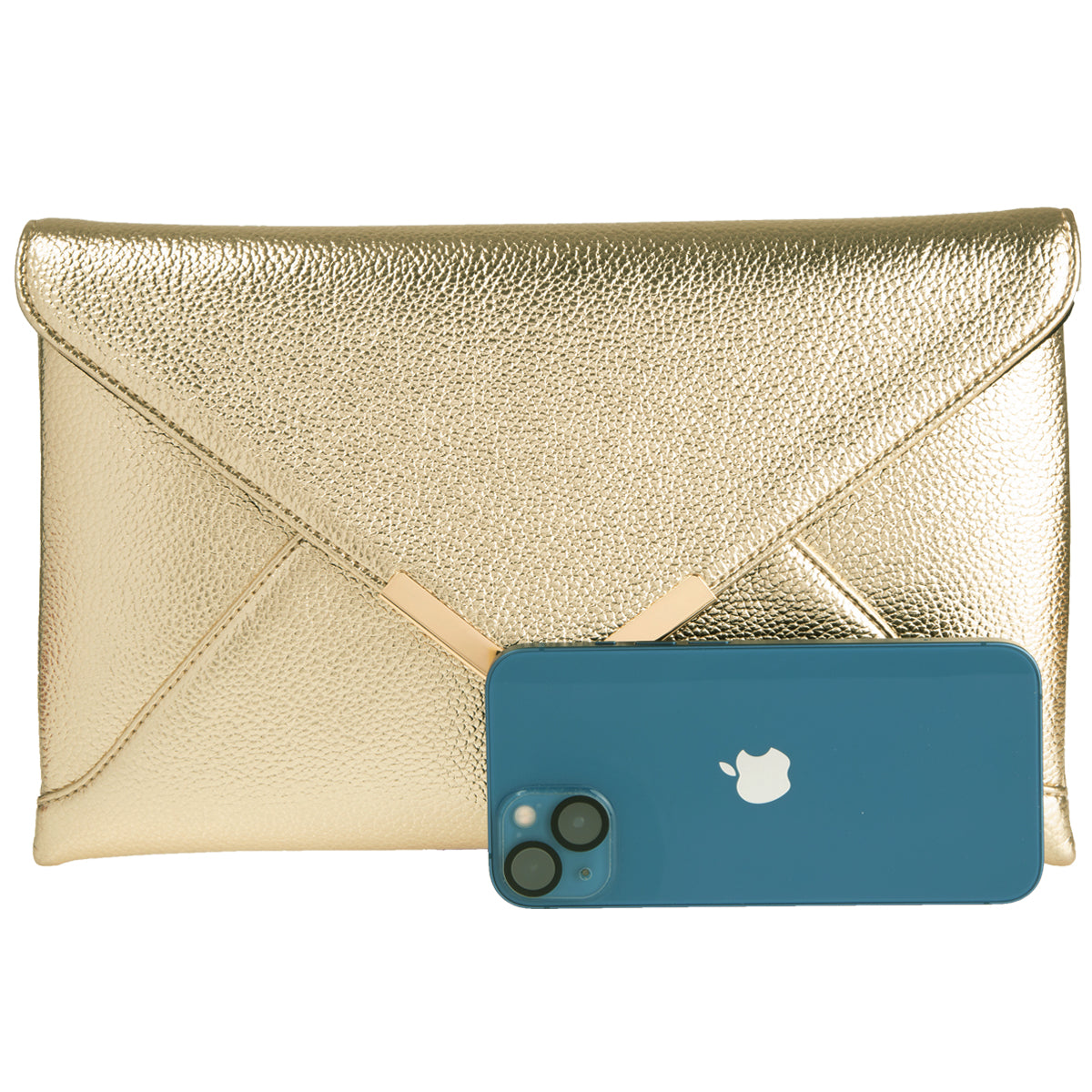 Faux Leather Envelope Clutch Purse