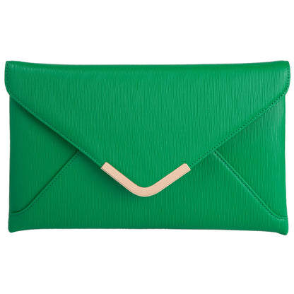 Faux Leather Envelope Clutch Purse