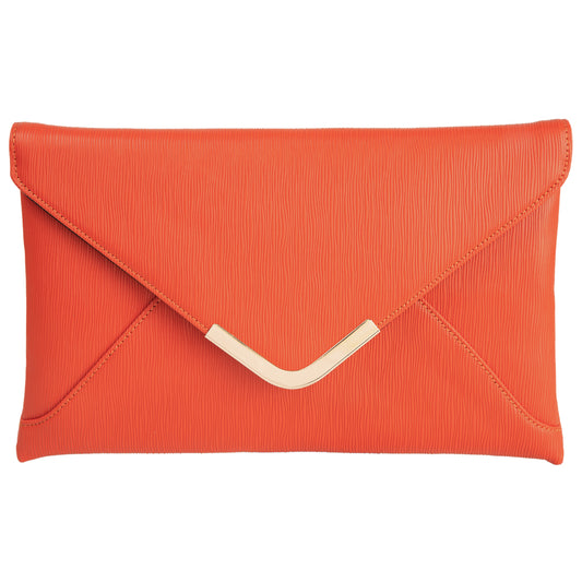 Faux Leather Envelope Clutch Purse