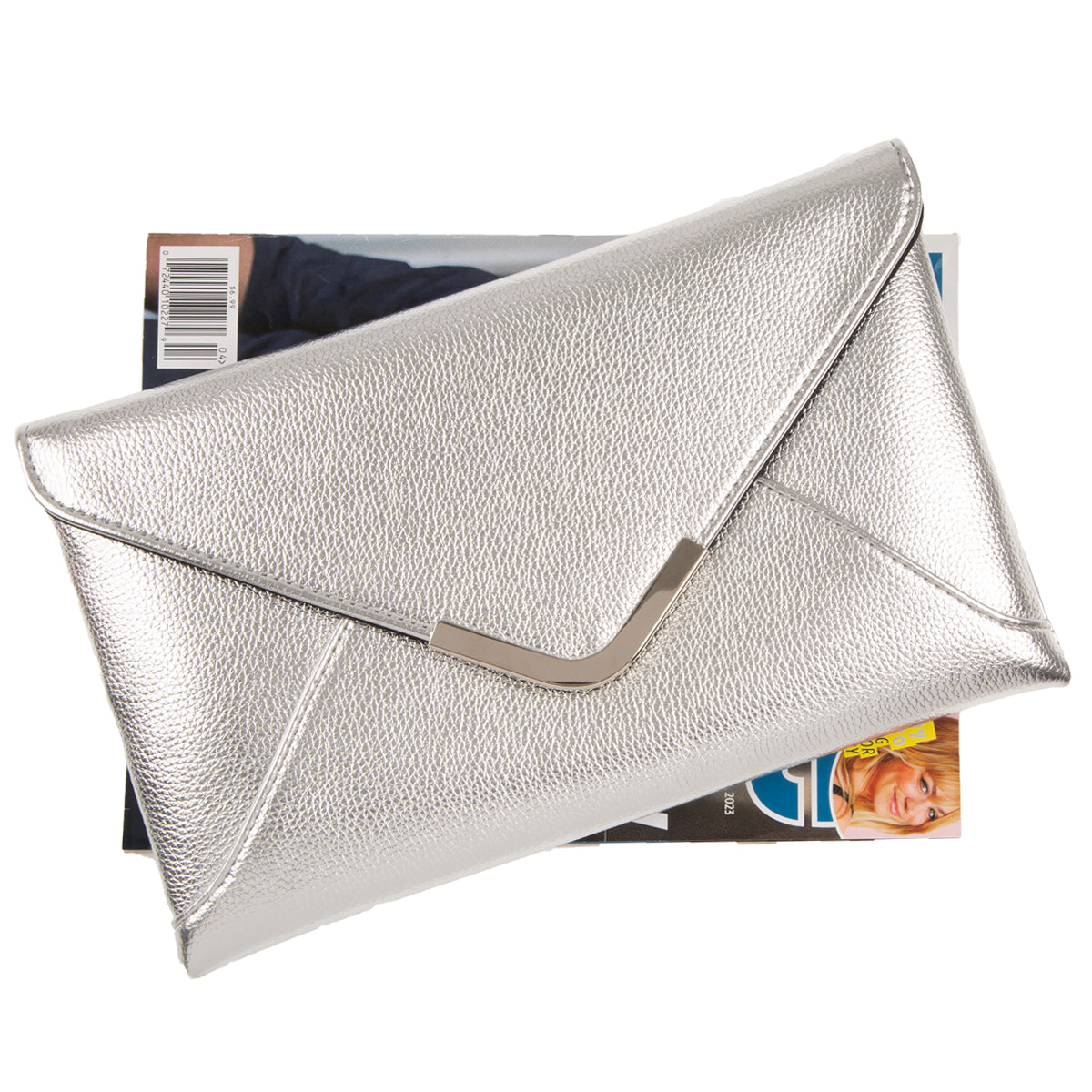 Faux Leather Envelope Clutch Purse