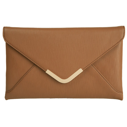 Faux Leather Envelope Clutch Purse