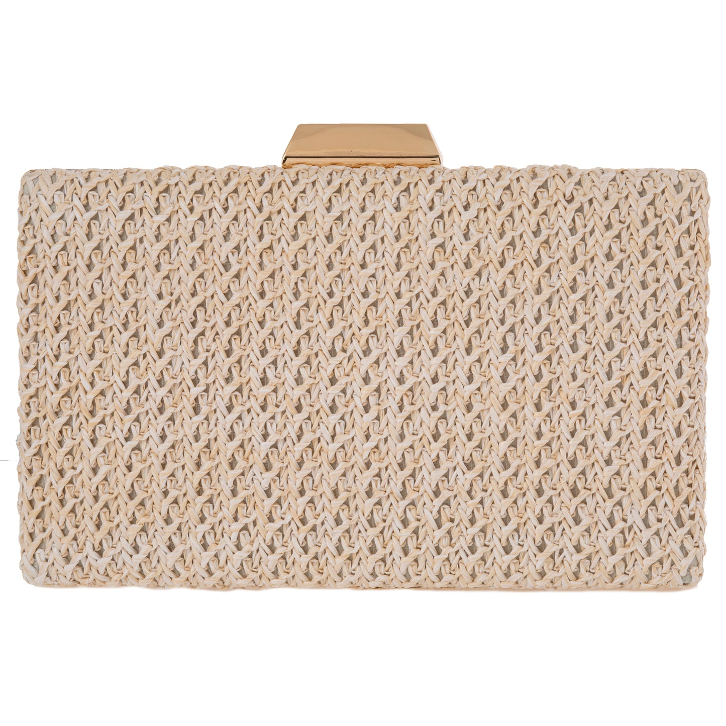 Natural Straw Box Clutch