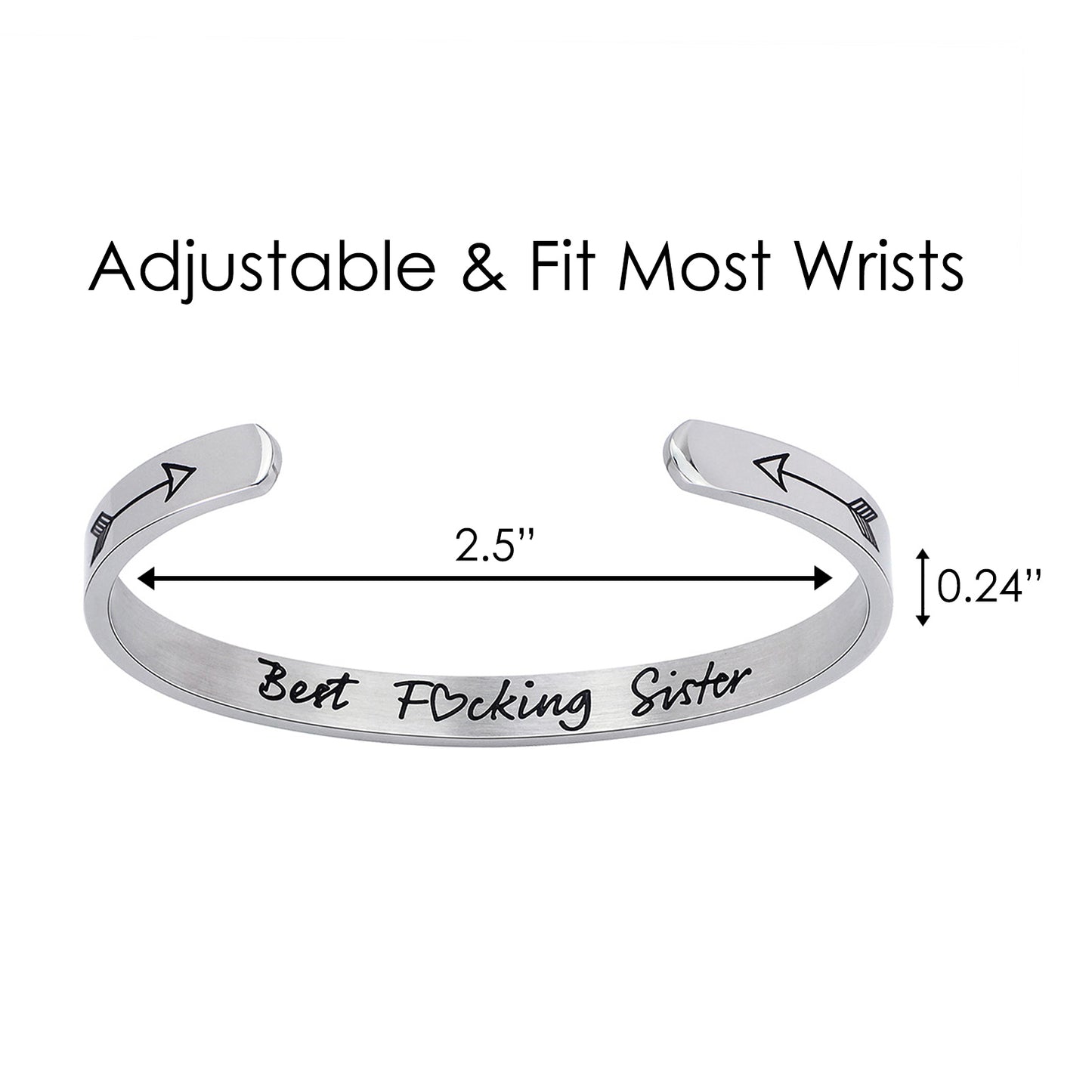 JNB/0901/Inspirational Engraved Stainless Steel Cuff Bracelet Personalized Gift