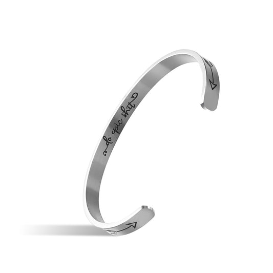 JNB/0917/Inspirational Engraved Stainless Steel Cuff Bracelet Personalized Gift