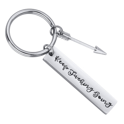 JNB/k0115/Inspirational Engraved - Keep fking going Keychain…