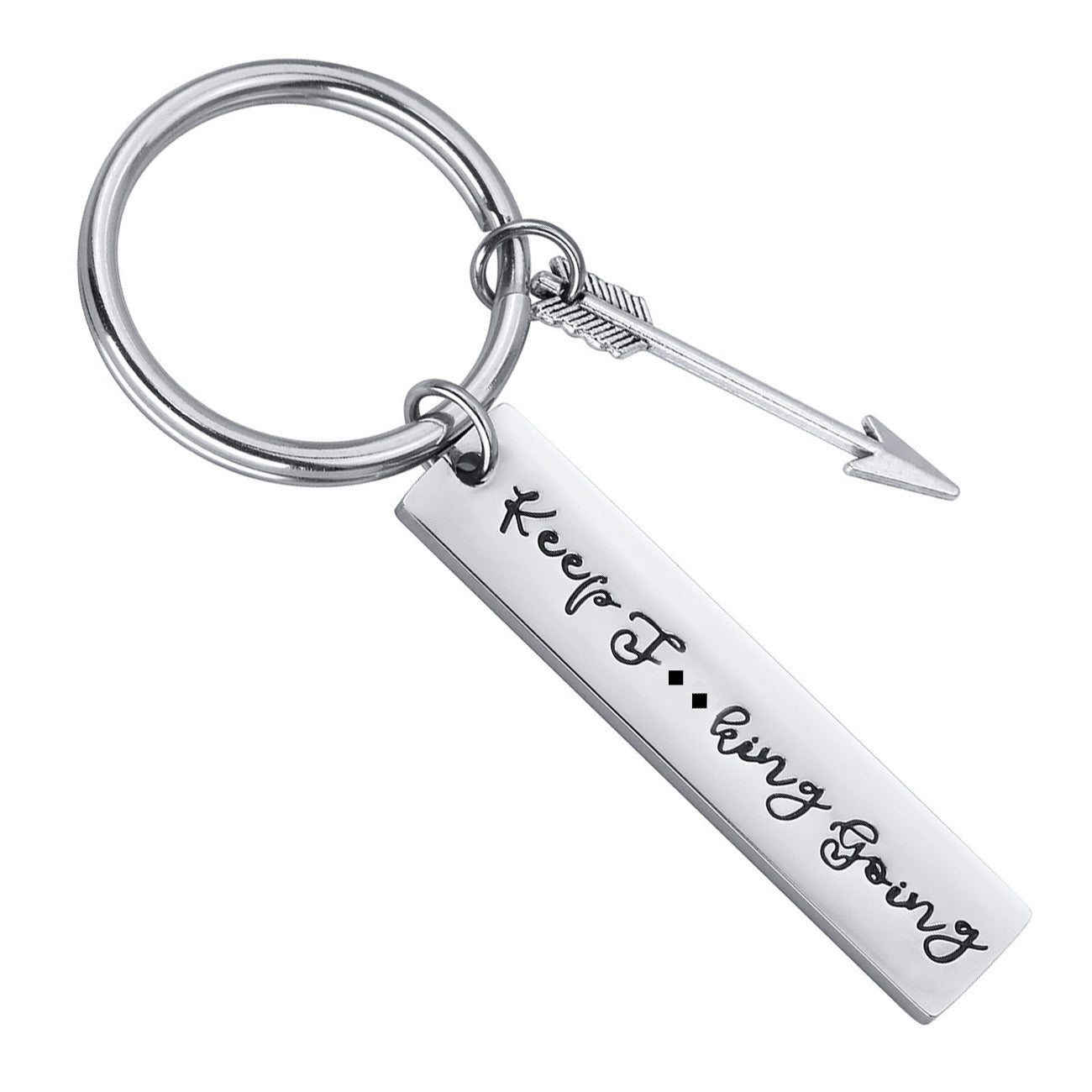 JNB/k0115/Inspirational Engraved - Keep fking going Keychain…