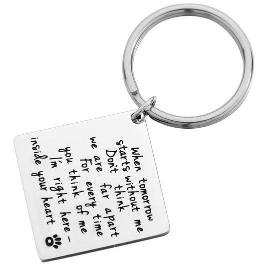 JNB/k0152/Inspirational Engraved - When tomorrow square Keychain…