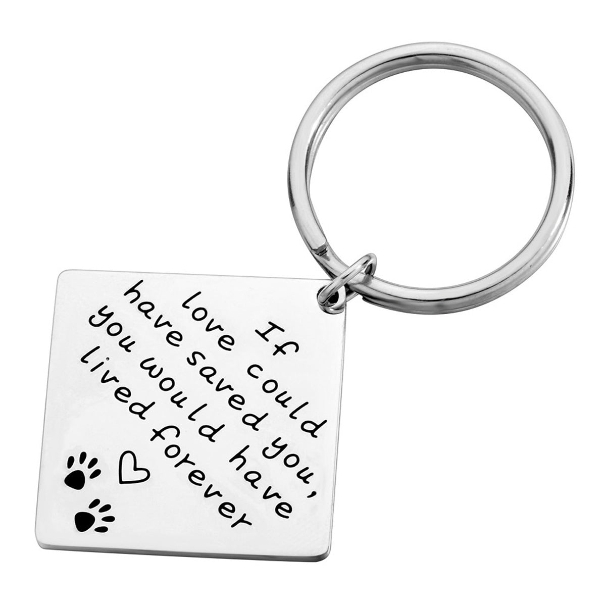 JNB/k0153/Inspirational Engraved - If love could have saved you square Keychain.