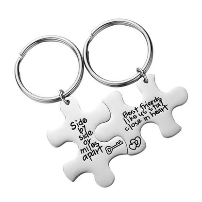 JNB/k0157/Inspirational Engraved - side by side puzzle Keychain