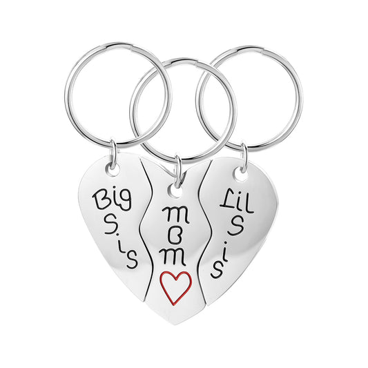 JNB/k0159/Inspirational Engraved - Heart puzzle Keychain…