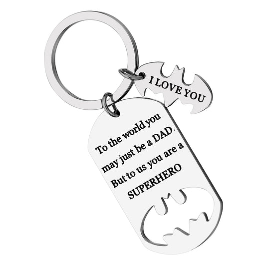 JNB/k0194/Inspirational Engraved - To the world you may just be a DAD Keychain.